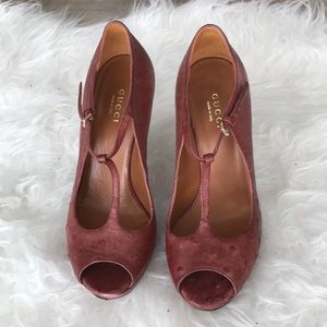 Gucci Peep Toe Pumps